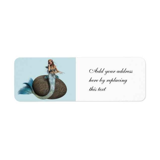 Sad Mermaid Return Address Label (Front)