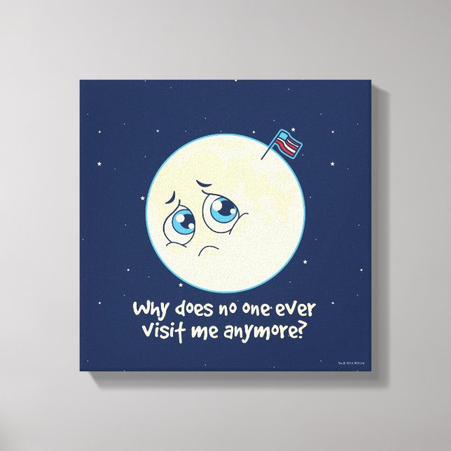 Sad Moon Canvas Print (Front)
