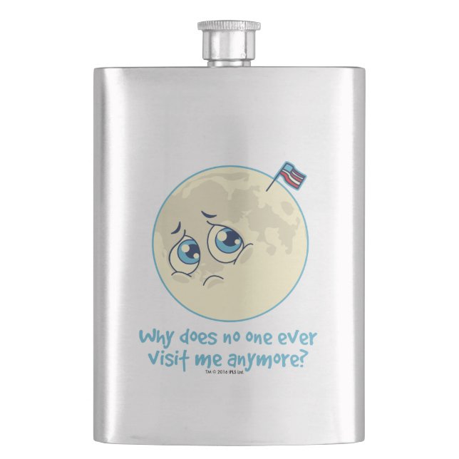 Sad Moon Hip Flask (Front)
