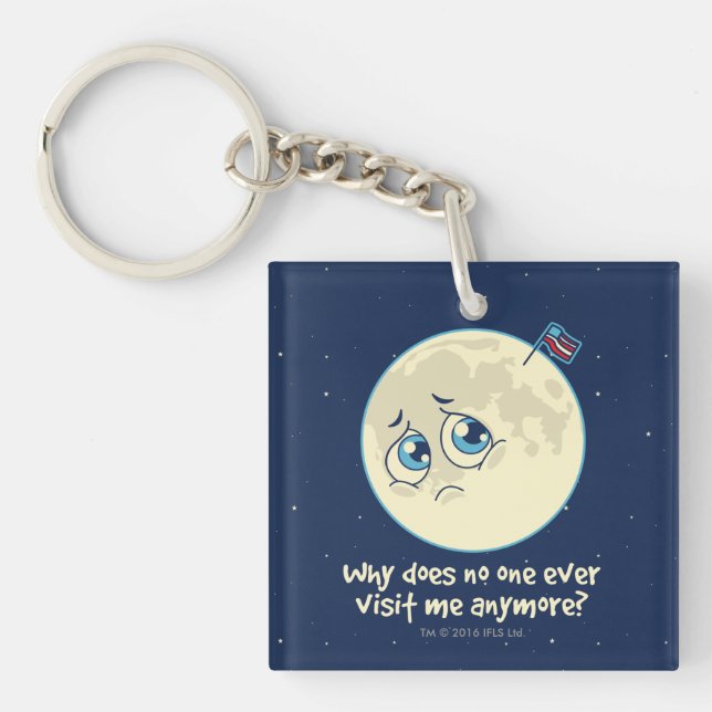 Sad Moon Key Ring (Front)