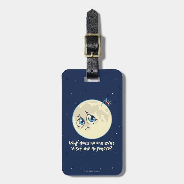 Sad Moon Luggage Tag (Front Vertical)