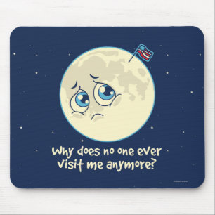 Sad Moon Mouse Pad