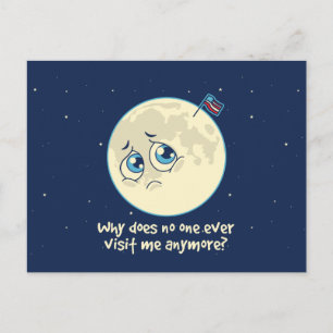Sad Moon Postcard