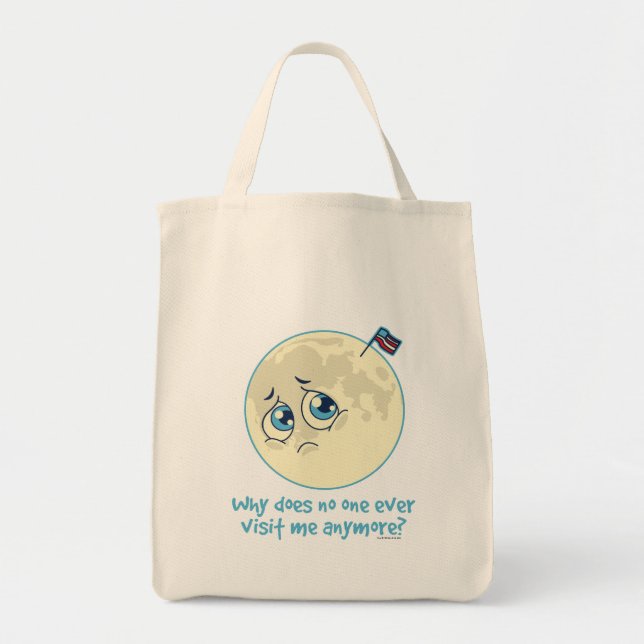 Sad Moon Tote Bag (Front)