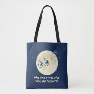Sad Moon Tote Bag
