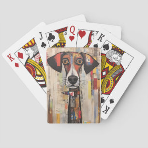 Sad Mutt Large Eyes Painted  Playing Cards