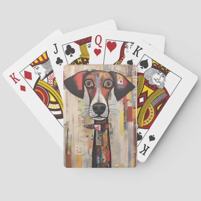 Sad Mutt Large Eyes Painted  Playing Cards (Back)