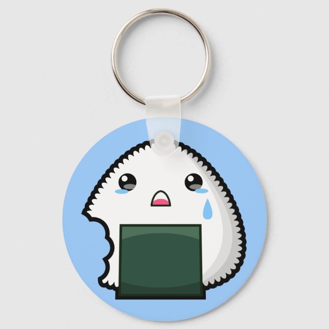 Sad Onigiri Key Ring (Front)