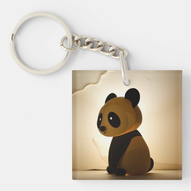 Sad Panda Key Ring (Front)