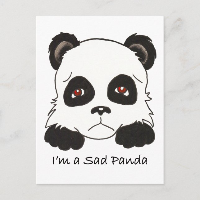 Sad Panda Postcard (Front)