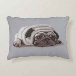 Sad Pug Decorative Cushion