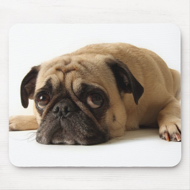 Sad Pug Mouse Pad (Front)
