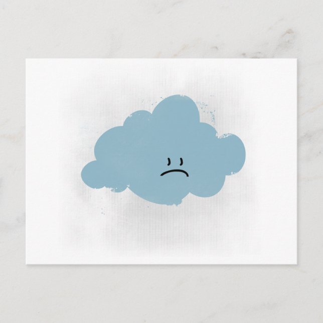 Sad Rain Cloud Postcard (Front)