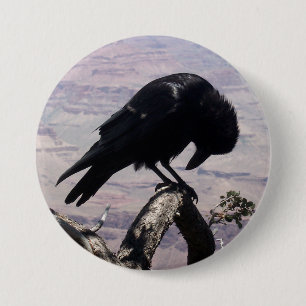 Sad Raven Button 01