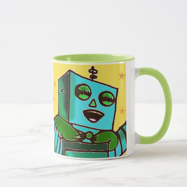 Sad Robot/Happy Robot Coffee Mug (Right)
