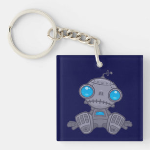Sad Robot Key Ring