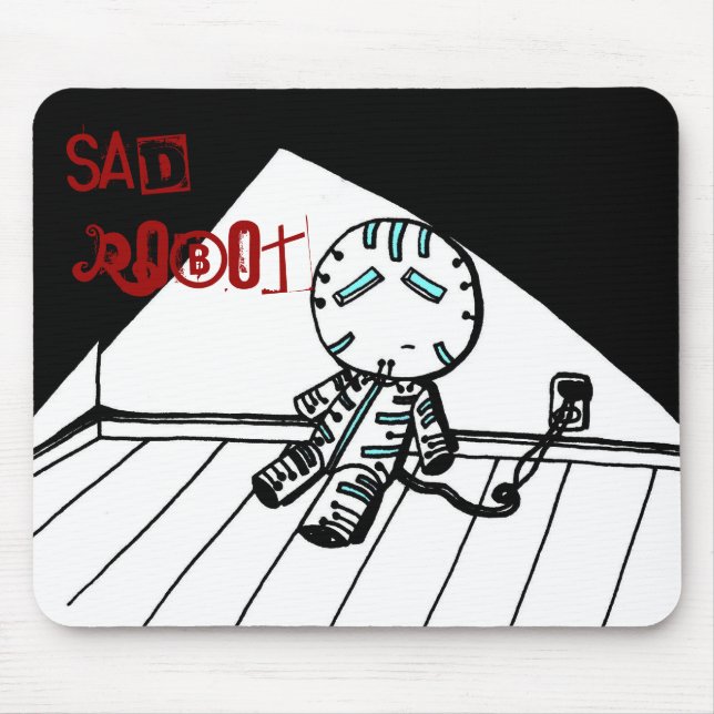 Sad Robot Mousepad (Front)