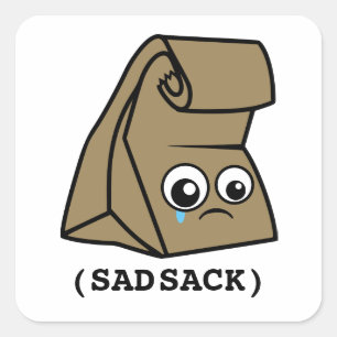 Sad Sack Square Sticker