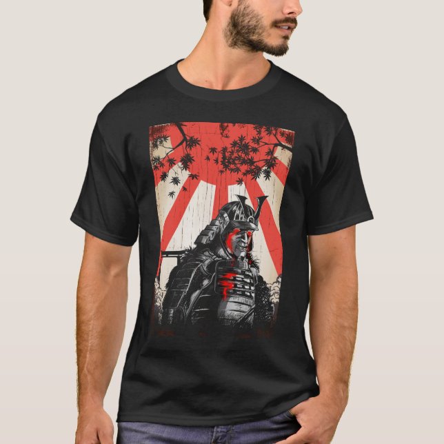 Sad Samurai Warrior Japanese Culture Swordsman T-Shirt (Front)
