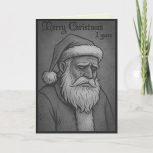 Sad Santa Christmas Card