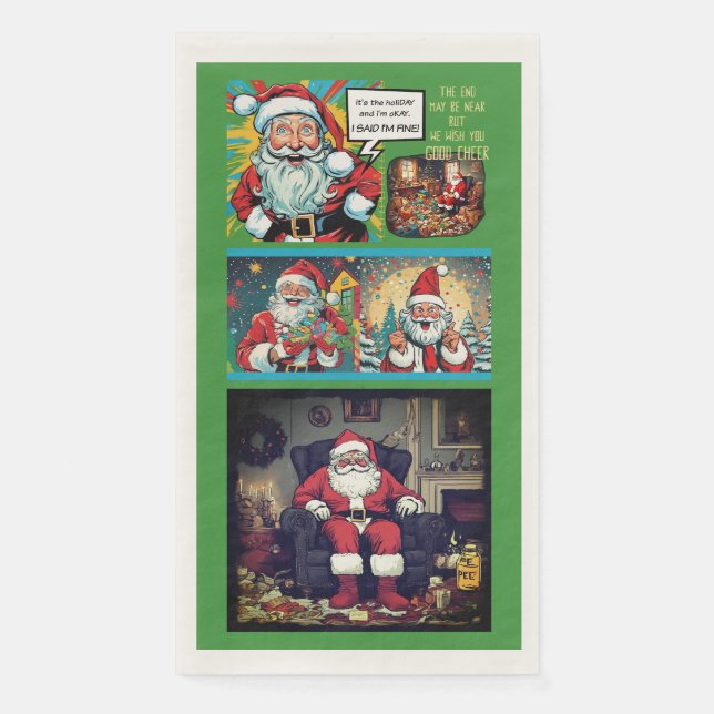 Sad Santa Paper Napkin (Front)