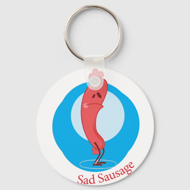 Sad Sausage Key Ring (Front)