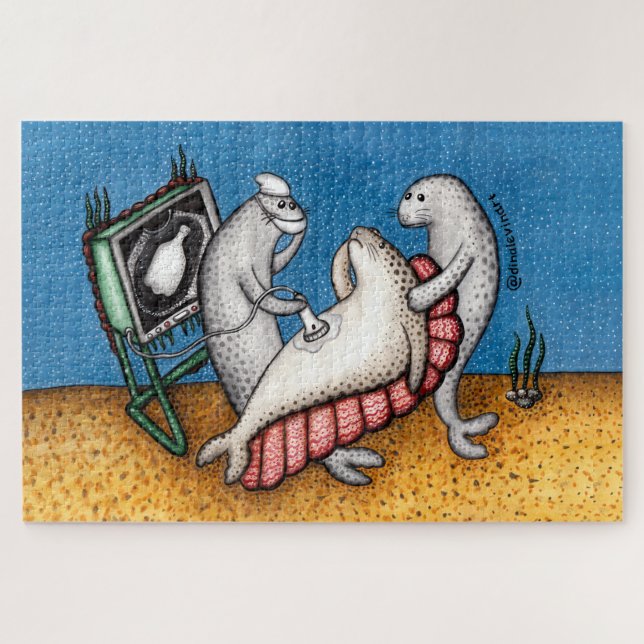 Sad Seal Doctor Earth Day Jigsaw Puzzle (Horizontal)