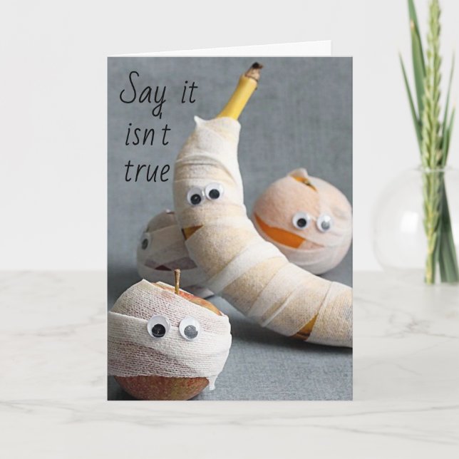 **SAD / SICK FRUIT** WE MISS YOU AT WORK! GET WELL CARD (Front)