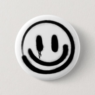 sad smile emoji 6 cm round badge