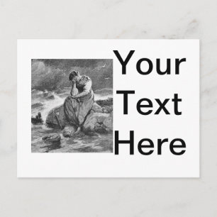 Sad Sorrow Depressed Gothic Woman Sympathy Postcard