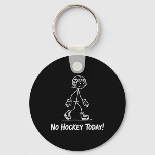 Sad Stick Man No Hockey Today Stickman Ice Hockey Key Ring