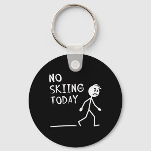 Sad Stick Man No Skiing Today Fathers Day  Key Ring