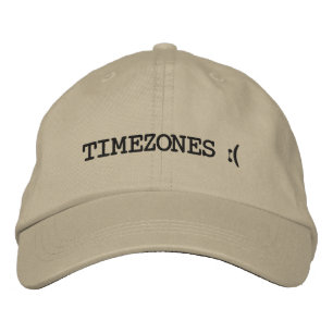 Sad Timezones Embroidered Cap