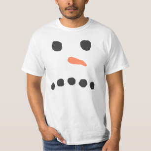 Sad Unhappy Snowman Face Bah Humbug T-Shirt