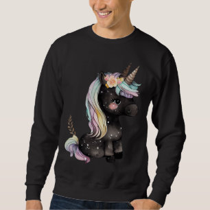 sad unicorn for unicorn enthusiasts sweatshirt