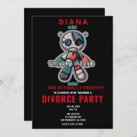 Sad VOODOO Doll Bear UNLUCKY in LOVE Divorce Party