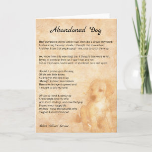 Sad with Happy Ending Rescued Dog Poem Card