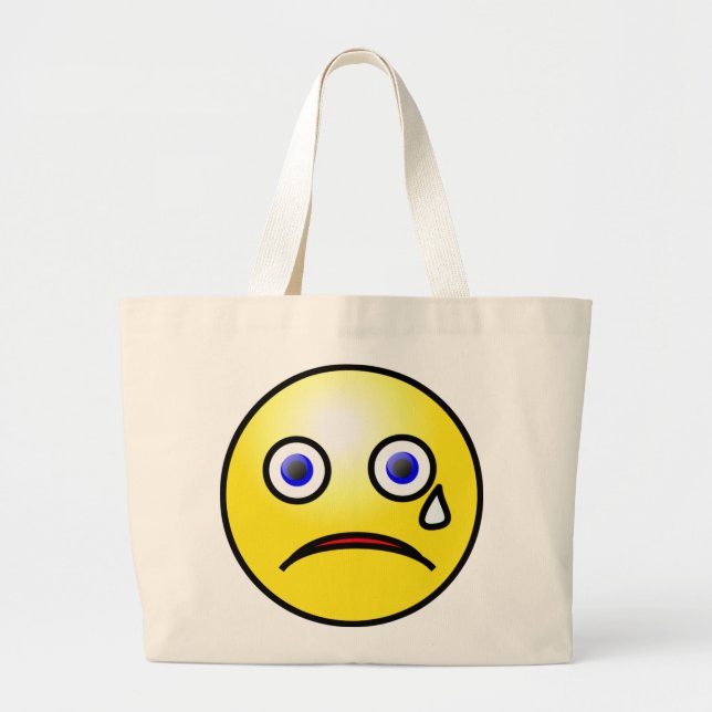 Sad Yellow Face Tote Bag (Front)