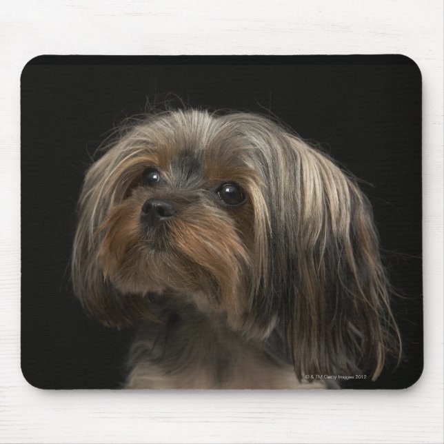 Sad yorking face looking to the left mouse pad (Front)