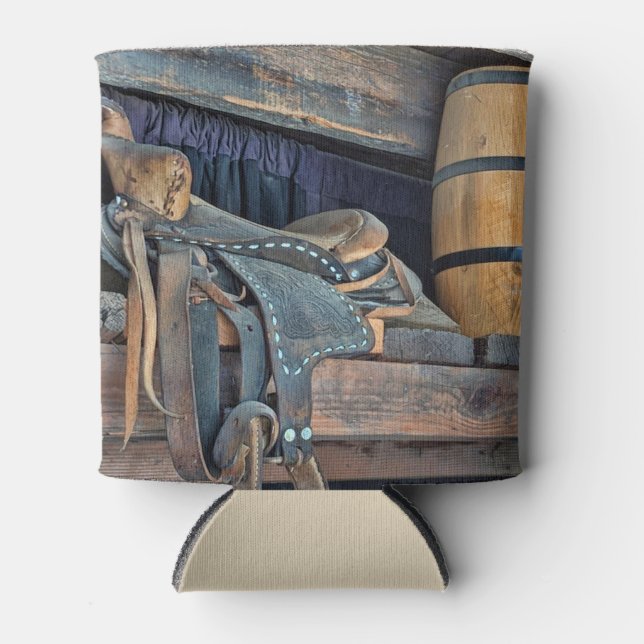 Saddle and Barrel Can Cooler (Front)