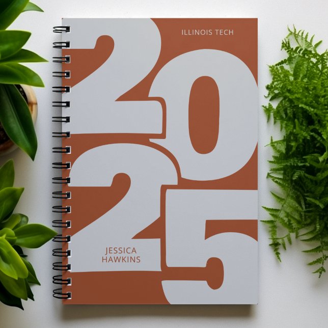 Saddle Brown Overlapped Year Spiral Weekly Planner (Creator Uploaded)