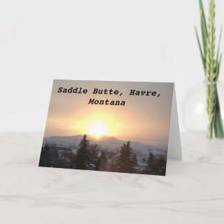 Saddle Butte, Havre Montana Card
