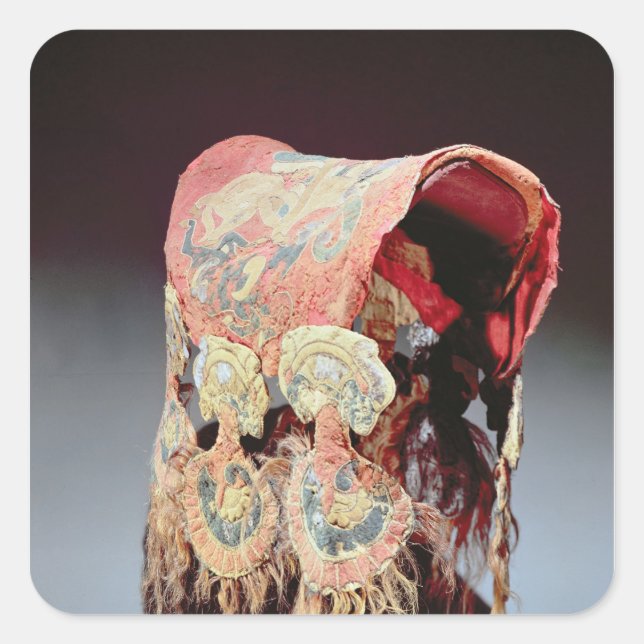 Saddle Cover with griffins attacking goats Square Sticker (Front)