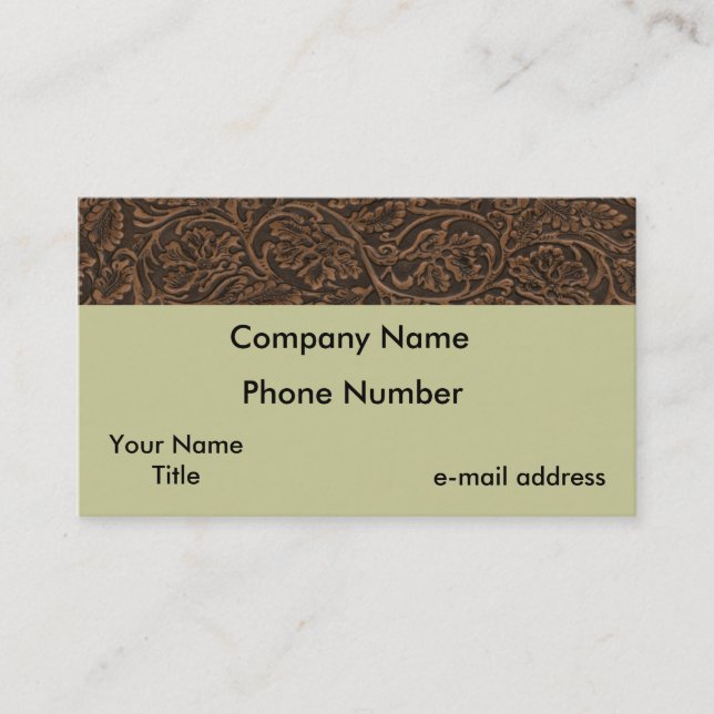 Saddle Leather Business Card (Front)