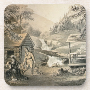 'Saddle Mending', Poster for 'Davy Crockett' starr Coaster