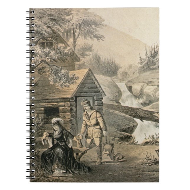 'Saddle Mending', Poster for 'Davy Crockett' starr Notebook (Front)
