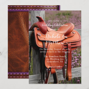 Saddle on the Fence Engagement Party Invitation
