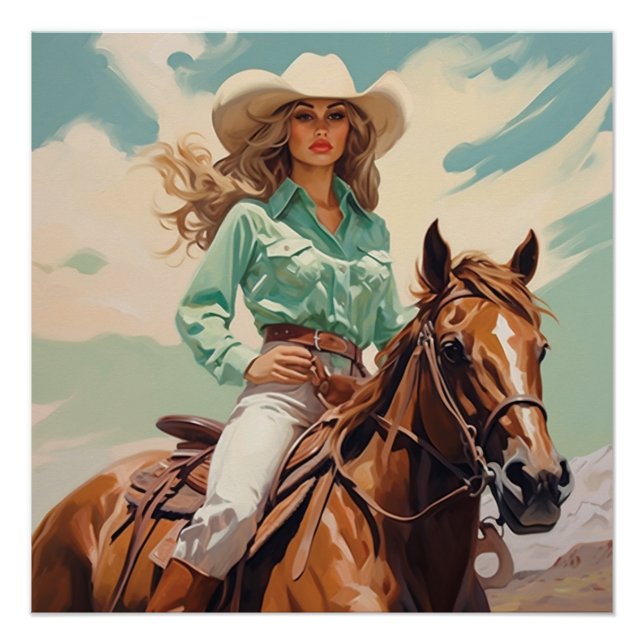 Saddle Stitched: Cowgirl Wall Art (Front)