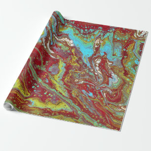 Saddle Up 1 Unique Red Abstract Wrapping Paper