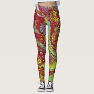 Saddle Up 3 Free Form Psychedelic Leggings
